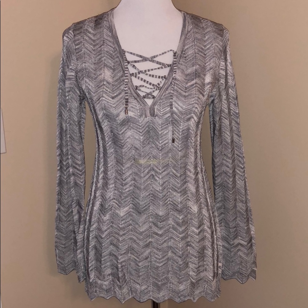 WHBM silver Tunic Size S